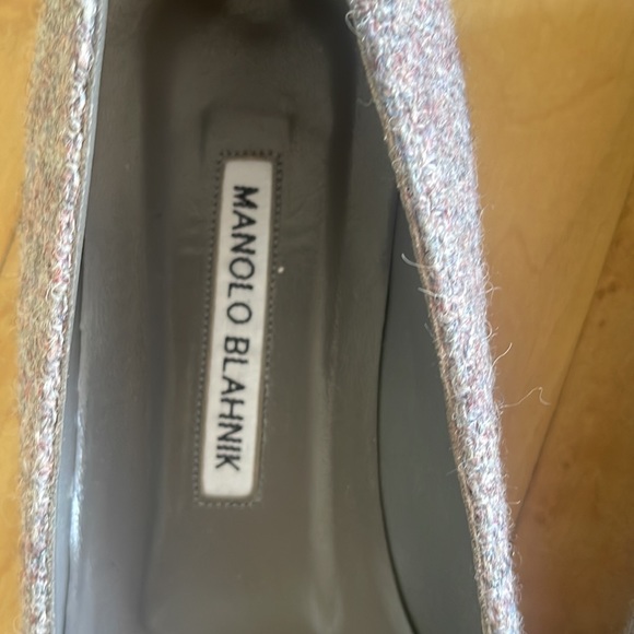 Manolo Blahnik Hangisi Tweed Flat - Picture 5 of 5
